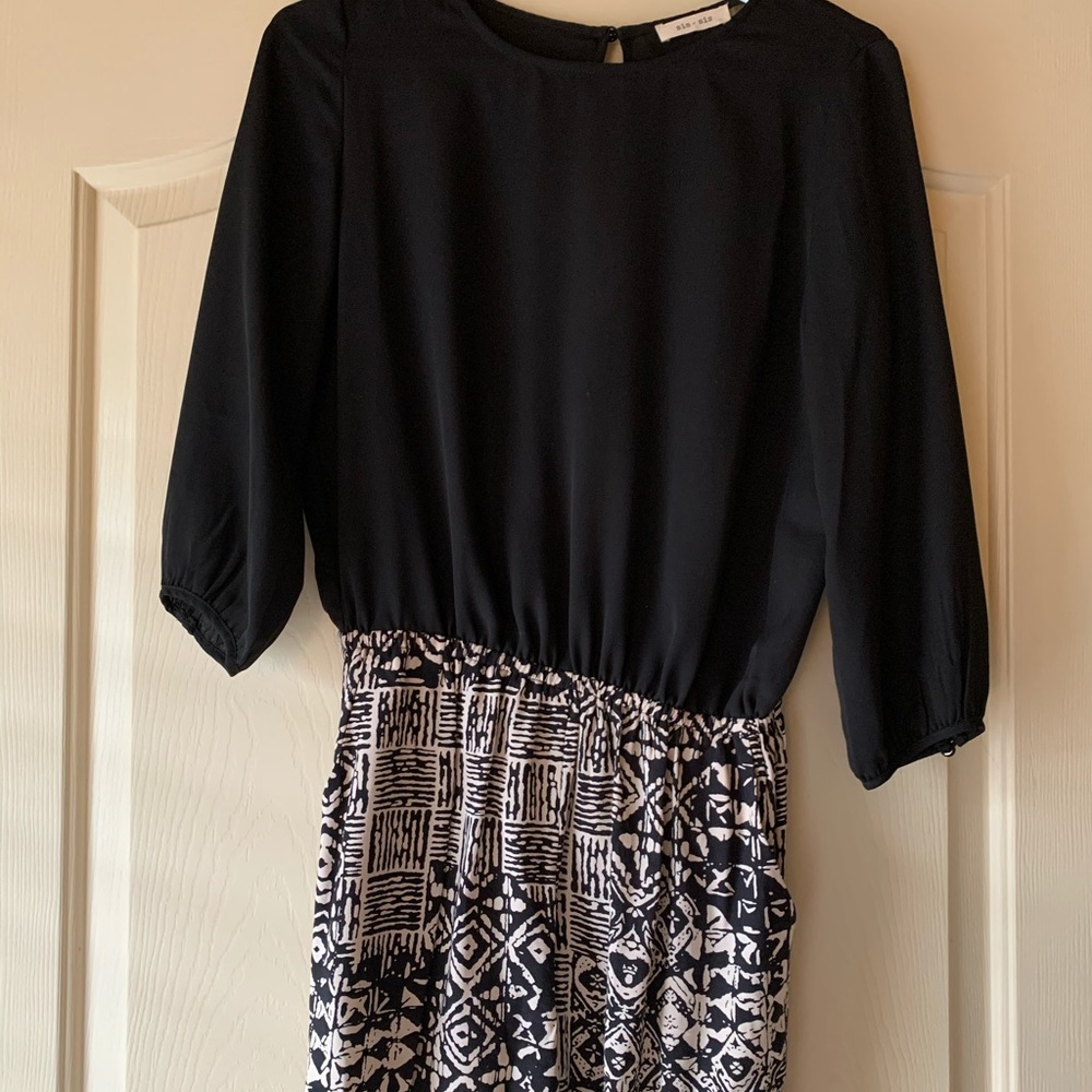 Black and white romper